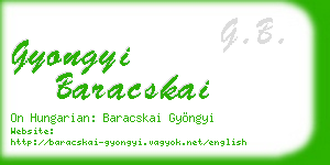 gyongyi baracskai business card