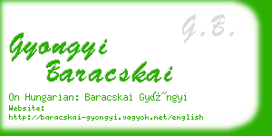 gyongyi baracskai business card